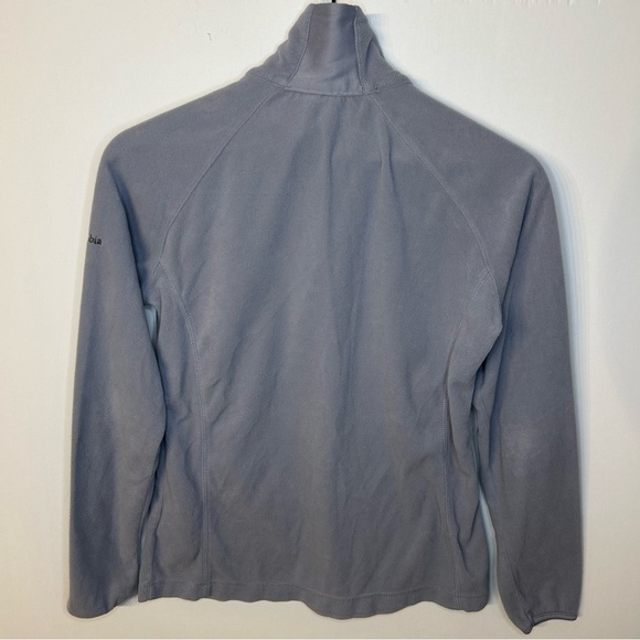 Columbia Women’s Light Gray Half-Zip Micro Fleece, Size Medium - Picture 5 of 9